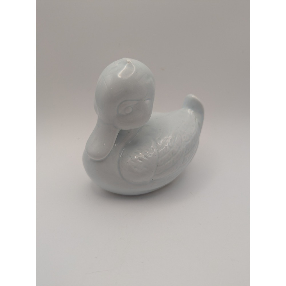 Vtg 1980 Enesco‎ Ceramic Duck Figurine Light Blue Collectible Home Decor Gift